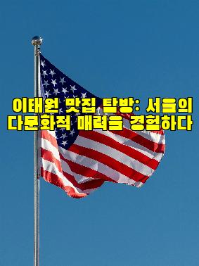 이태원 맛집 탐방: 서울의 다문화적 매력을 경험하다