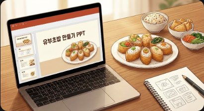 유부초밥 만들기 PPT: 발표용 템플릿 기획부터 레시피 콘텐츠 구성 완벽 가이드