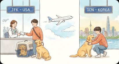 미국에서 한국으로 강아지 데려가기: 검역 서류부터 비행기 탑승까지 완벽 가이드 2024